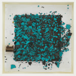 L​eonardo Drew Number 122SD, 2022 Paint, plaster and wood on paper Framed Dimensions: 38 x 38 x 8 inches 96.5 x 96.5 x 20.3 cm