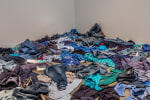 Kader Attia
La Mer Morte (The Dead Sea)
2015
Floor installation made of secondhand blue clothes
Dimensions Variable