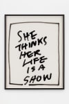 Jack Pierson
She Thinks Her Life is a Show
2020
Krink marker on paper
Framed Dimensions:
25 1/4 x 20 1/4 x 1 1/2 inches (64.1 x 51.4 x 3.8 cm)
Paper Dimensions:
24 x 19 inches (61 x 48.3 cm)
$6,000