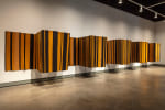 A-Z Cover Series 1 (Gold and Black Stripes)
2012
Woven wool and steel
Dimensions variable, 10 panels