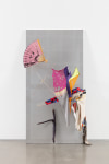 Eric N. Mack
Drifter in a Silk Ragshirt
2021
Folding fan, wooden dowels, bleached silk, cotton t-shirt, silk scarves, denim, cotton spandex, satin, and dyed drift wood
94 x 48 x 16 inches (238.8 x 121.9 x 40.6 cm)

DOUBLE CLICK IMAGE FOR MORE VIEWS