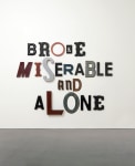Jack Pierson
BROKE MISERABLE &amp;amp; ALONE
2017
Metal, fiberglass, enamel and plastic
85 x 111 x 4 inches (215.9 x 281.9 x 10.2 cm)

$200,000

DOUBLE CLICK IMAGE FOR MORE VIEWS
