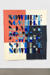 Nowhere/Somewhere
2020
Mixed fabrics
111 x 95 1/2 x 3 inches (281.9 x 242.6 x 7.6 cm)