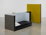 Planar Configuration Four [#1]
2017
Powder-coated steel and aluminum, cushion, blanket, pillow
71 5/8 x 66 x 134 inches (181.9 x 167.6 x 340.4 cm)