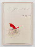 Cy Twombly&amp;nbsp;

Sylvae, August 12, 1981

Oil stick, wax crayon, pencil

39 3/8 x 27 7/8 inches

Del Roscio Cat. Rais. Drawings vol. 7, no. 83