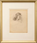 Charles White, Young Woman with Hands at Mouth, c. 1935 - 1938, pencil on paper, 9 7/8 x 7 1/2 inches