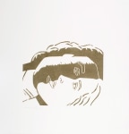 Alex Katz, A Tremor in the Morning: Peter and Linda, 1986, color woodcut, 20 x 20 inches