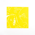 Alex Katz, A Tremor in the Morning: Anda and Dino, 1986, color woodcut, 20 x 20 inches