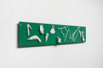 Liz Glynn To Sow, 2016/2017 Eleven 3-D printed gypsum and nylon elements on powder-coated steel 15 x 78 x 4 in. (38.1 x 198.1 x 10.2 cm) steel plate: 15 x 78 x 3/16  (38.1 x 198.1 x .4 cm)