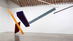 Joel Shapiro Untitled, 2012-2014 wood, casein, and cord 10 pieces: A: 1 9/16 x 10 x 170 in. (4.0 x 25.4 x 431.8 cm) (orange/brown) B: 1 3/16 x 13 1/2 x 142 1/2 in. (3.0 x 34.3 x 362.0 cm) (green/grey) C: 10 1/2 x 16 x 131 in. (26.7 x 40.6 x 332.7) (paris blue) D: 8 x 17 1/2 x 80 in. (20.3 x 44.5 x 203.2 cm) (pink) E: 1 5/16 x 20 x 174 in. (3.3 x 50.8 x 442.0 cm) (yellow) F: 1 3/4 x 6 x 211 7/8 in. (4.4 x 15.2 x 538.2 cm) (lamp black) G: 1 27/32 x 13 x 151 in. (4.7 x 33.0 x 383.5 cm) (cobalt violet) H: 2 x 4 x 320 in. (5.0 X 10.2 X 812.8) (malachite) I: 1 11/16 x 3 x 240 in. (4.3 X 7.6 X 609.6 cm) (white) Door: 1 1/8 x 39 7/8 x 86 in. (2.9 x 101.3 x 218.4 cm) (urbino red) installation dimensions variable
