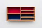 Donald Judd Untitled, 1992 Douglas Fir plywood with red and blue Plexiglas 20 x 40 x 10 in. (50.8 x 101.6 x 25.4 cm)