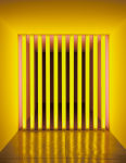 Dan Flavin untitled (to Barry, Mike, Chuck and Leonard), 1972-1975 yellow and pink fluorescent light 8 feet high x 8 feet wide (243.8 x 243.8 cm) Edition 1 of 3, 1 fabricated in artist's lifetime