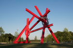 Mark di Suvero Ulalu, 2001 stainless steel, painted steel 26' 7" h x 30' w x 15' d (8 x 9 x 4.5 m)