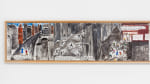 Jonathan Borofsky Dream #1 (Supermarket) at 1,944,821, 1972 oil on canvas board 6 panels, each panel: 16 x 20 in. (40.6 x 304.8 cm) overall: 16 x 120 in. (40.6 x 304.8 cm) frame: 18 x 121 1/2 in. (45.7 x 308.6 cm)