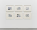 Rudolf Stingel Untitled, 2012 ink, oil, enamel on paper 6 parts, each: 20 x 26 in. (50.8 x 66 cm); frames, each: 22 x 28 in. (55.9 x 71.1 cm); overall, approximately: 46 x 88 in. (116.8 x 223.5 cm)