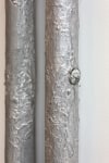 Untitled (Pipes 8), (detail), 2017 cardboard, aluminum paint, clay, metal, photo paper, inkjet dye, resin 93 x 5 x 2 in. (236.2 x 12.7 x 5.1 cm)