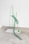 Linnea Kniaz Framework 6, 2017 powder-coated wire, construction mesh 53 x 21 1/2 x 13 1/2 in. (134.6 x 54.6 x 34.3 cm)