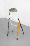 Justin Matherly untitled, 2014 ambulatory equipment, concrete, concrete sealer, spray paint, oil-based paint marker, zip ties, krylon triple thick glaze 31 1/2 x 16 1/5 x 17 in. (80 x 41.1 x 43.2 cm)