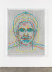 Charles Gaines Faces 1: Identity Politics, #10, Edward Said, 2018 acrylic sheet, acrylic paint, lacquer, wood 74 x 59 1/8 x 5 3/4 in. (188 x 150.2 x 14.6 cm)