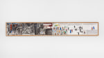 Jonathan Borofsky Dream #1 (Supermarket) at 1,944,821, 1972 oil on canvas board 6 panels, each panel: 16 x 20 in. (40.6 x 304.8 cm) overall: 16 x 120 in. (40.6 x 304.8 cm) frame: 18 x 121 1/2 in. (45.7 x 308.6 cm)