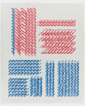 Tauba Auerbach Ligature Drawing, 30 June 2016, 2016 ink on paper 32 1/2 x 27 in. (82.6 x 68.6 cm)