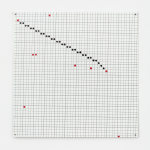 Jennifer Bartlett One Line (Connecting any Two of Nine Points), (detail), 1972 enamel, silkscreen, baked enamel on steel (9 units) each panel: 12 x 12 in. (30.5 x 30.5 cm), overall: 38 x 38 in. (96.5 x 96.5 cm)