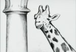 Giraffe/Escalator Video Animation Installation, (detail), 1988-1995 61 pencil animation drawings on paper with video animation  1 minute, looped each drawing 10 1/2 x 12 1/2 in. (26.7 x 31.8 cm)