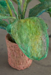 Horizontal Fluorescent With Plant, (detail), 2017 steel, cardboard, CelluClay, Cel-vinyl and acrylic lamp: 71 3/4 x 57 x 23 1/2 in. (182.2 x 144.8 x 59.7 cm) plant: 47 1/4 x 42 1/2 x 39 1/2 in. (120 x 108 x 100.3 cm)