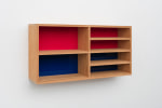 Donald Judd Untitled, 1992 Douglas Fir plywood with red and blue Plexiglas 20 x 40 x 10 in. (50.8 x 101.6 x 25.4 cm)