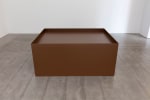 Donald Judd Untitled (floor box), 1968 brown enamel on aluminum 22 x 50 x 37 in. (55.9 x 127 x 94 cm)