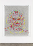 Charles Gaines Faces 1: Identity Politics, #4, W.E.B. Du Bois, 2018 acrylic sheet, acrylic paint, lacquer, wood 74 x 59 1/8 x 5 3/4 in. (188 x 150.2 x 14.6 cm)