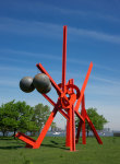 Mark di Suvero Figolu, 2005-2011 painted steel, steel buoys 47 ft 1 in x 55 ft x 23 ft  (1435.1 x 1676.4 x 701 cm)