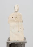 Untitled (Fear, Anxiety and Joy), (detail), 2016 Modified gypsum,spray paint, epoxy, concrete, ambulatory eqipment figure: 24 1/2 x 10 x 7 1/2 in. (62.2 x 25.4 x 19.1 cm); base: 41 1/2 x 13 x 12 in. (105.4 x 33 x 30.5 cm); sculpture: 66 x 23 x 19 1/2 in. (167.6 x 58.4 x 49.5 cm)
