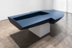 Robert Grosvenor
untitled, 2019
lacquered aluminum, blue
11 7/8 x 92 1/2 x 56 1/2 in. (30.2 x 235 x 143.5 cm)