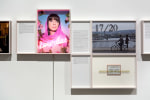 Sophie Calle Where and when? Lourdes / Où et quand? Lourdes (detail), 2005/2008 15 texts, 17 photos, 1 lenticular print, 1 shelf, 5 porcelain candle holders, 68 marble plates on steel frame 14 1/4 in. x 31 ft. 2 3/8 in. (36.2 cm x 9 m 51 cm) or 43 1/4 in. x 15 ft. 8 3/8 in. (109.9 cm x 4 m 78.5 cm) overall, depending on the installation framed photographs: 14 5/16 x 19 in. (36.3 x 48.4 cm) framed texts: 14 5/16 x 8 3/4 in. (36.3 x 22.2 cm) marble plates: 5 7/8 x 7 5/8 in. (15 x 20 cm) to 9 13/16 x 11 13/16 in. (25 x 30 cm), dimensions variable steel frame: 55 1/8 x 96 7/8 in. (140 x 246 cm)  Edition 2 of 5 (English) Edition of 5 English + 1 AP, Edition of 5 French + 1 AP