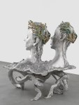 Jean-Marie Appriou The Murmur 2020 Patinated aluminum, bronze, glass 180 x 162 x 148 cm / 70 7/8 x 63 3/4 x 58 1/4 in