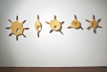 Drumbeats, 2009
Stainless steel, muslin, tamarind kernel, wood, and lacquer
36" x 135" x 4 1/2"