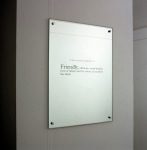 Friendly, 1998
18th Century Newspaper Text Etched
24" x 18"