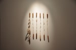 Harp, 2009
Stainless steel, muslin, tamarind kernel, and wood
46" x 33" x 6 1/4"