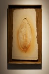 Tunnel Echoes, 1994
Earth pigment and acrylic on carved gypsum board
36 3/4" x 21"