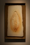 Tunnel Echoes, 1994
Earth pigment and acrylic on carved gypsum board
36 3/4" x 21"