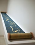 Ranjani Shettar
Liana's lullaby, 2015
Laser-cut relief block printed on henna-dyed muslin (rolled into scrolls)
7" x 198"
TG# 3783