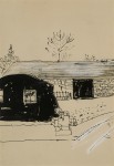 Untitled, ca. 1955  
Ink and pastel on paper
10 1/5” x 7 1/10”