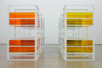 Liam Gillick&amp;nbsp;
Complete Bin Development,&amp;nbsp;2013
powder-coated aluminium, Plexiglas, 6 elements
each element 300 x 150 x 160 cm / 118.1 x 59.1 x 63

&amp;nbsp;