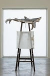 Dorothy Cross
Buoy, 2014
blue shark skin, white gold leaf, antique easel, Italian alabaster
180 x 130 x 80 cm / 70.9 x 51.2 x 31.5 in&amp;nbsp;