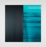 Callum Innes&amp;nbsp;
Untitled Lamp Black / Caribbean Turquoise, 2021
oil on linen
195 x 190 cm / 76.8 x 74.8 in&amp;nbsp;