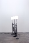 Andy Fitz
Welcome (Electric Fence), 2022
steel, wiring, lampshades, bulbs
185.5 x 181.5 x 26 cm /&amp;nbsp;73 x 71.5 x 10.2 in