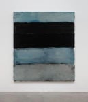 Sean Scully,&amp;nbsp;Landline Black Blue,&amp;nbsp;2014, oil on aluminium, 215.9 x 190.5 cm / 85 x 75 in