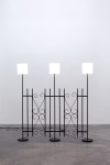 Andy Fitz
Welcome (Electric Fence), 2022
steel, wiring, lampshades, bulbs
185.5 x 181.5 x 26 cm /&amp;nbsp;73 x 71.5 x 10.2 in