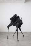 Eoin Mc Hugh,&amp;nbsp;The ground itself is kind, black butter, 2014,&amp;nbsp;black sheepskin, wax, steel and mixed media,&amp;nbsp;224 x 122 x 190 cm / 88.2 x 48 x 74.8 in